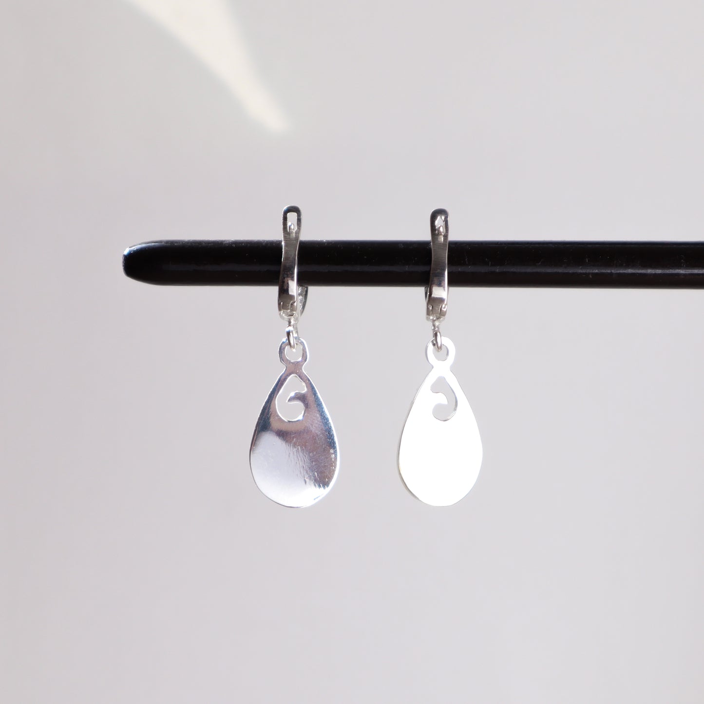 silver enamel earrings