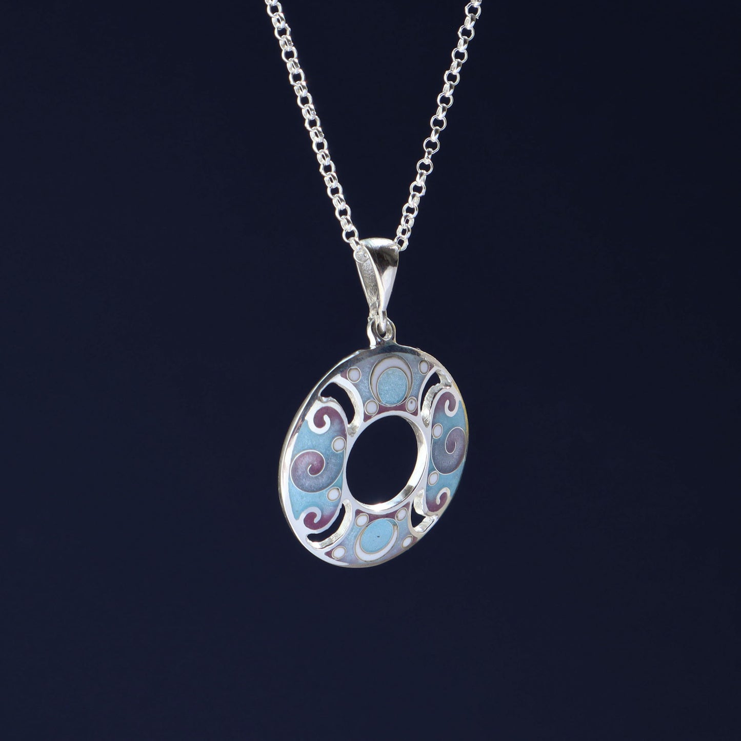 Round Cloisonne Necklace