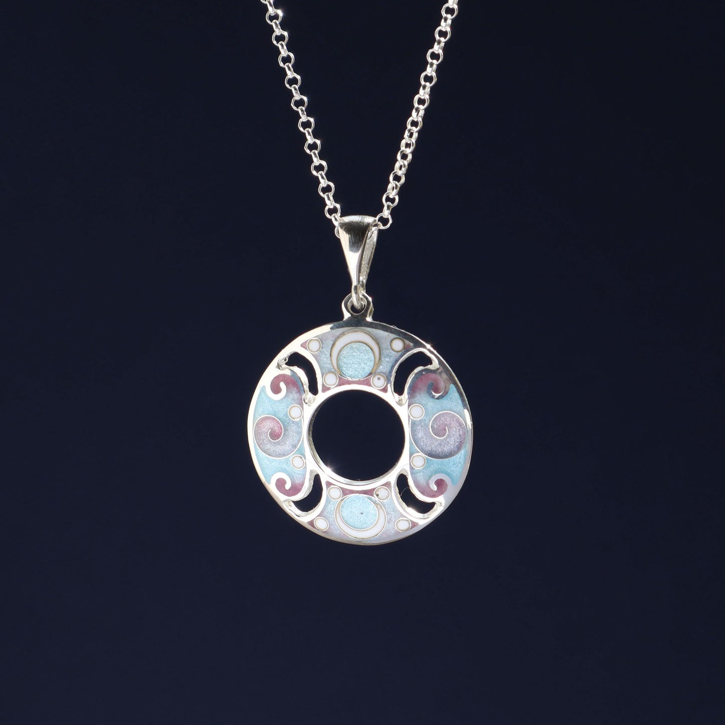 minankari tbilisi jewelry, handmade enamel necklace