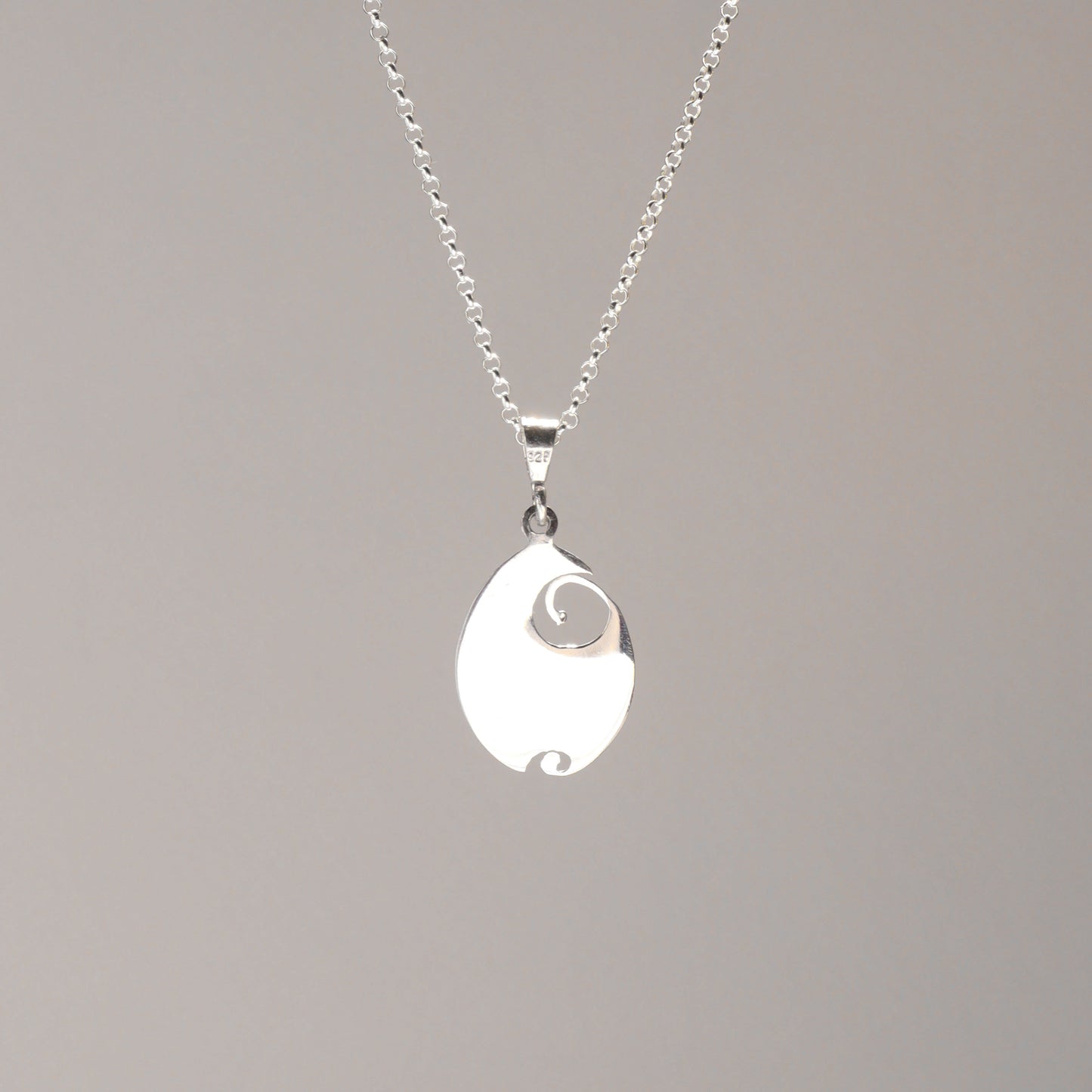 enamel necklace, oval enamel pendant,