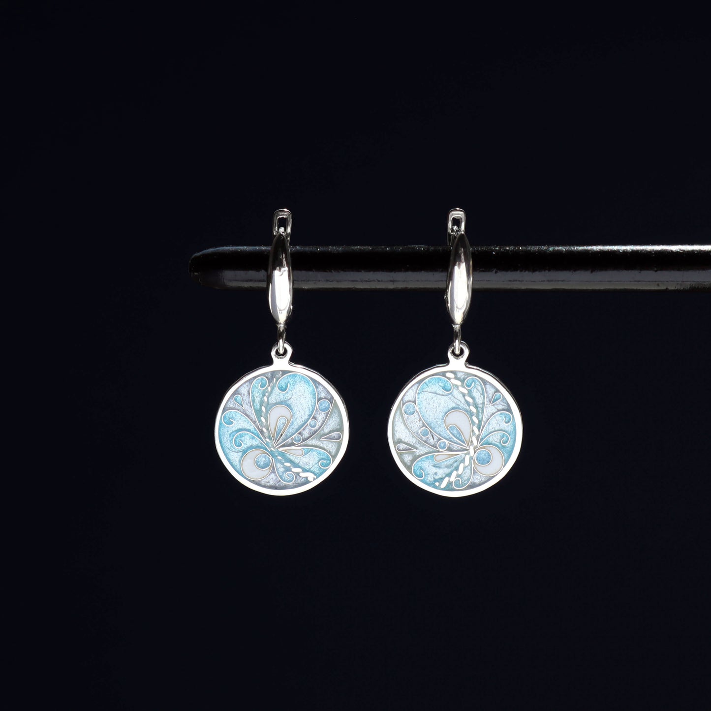 georgian enamel jewelry, minankari earrings, tbilisi