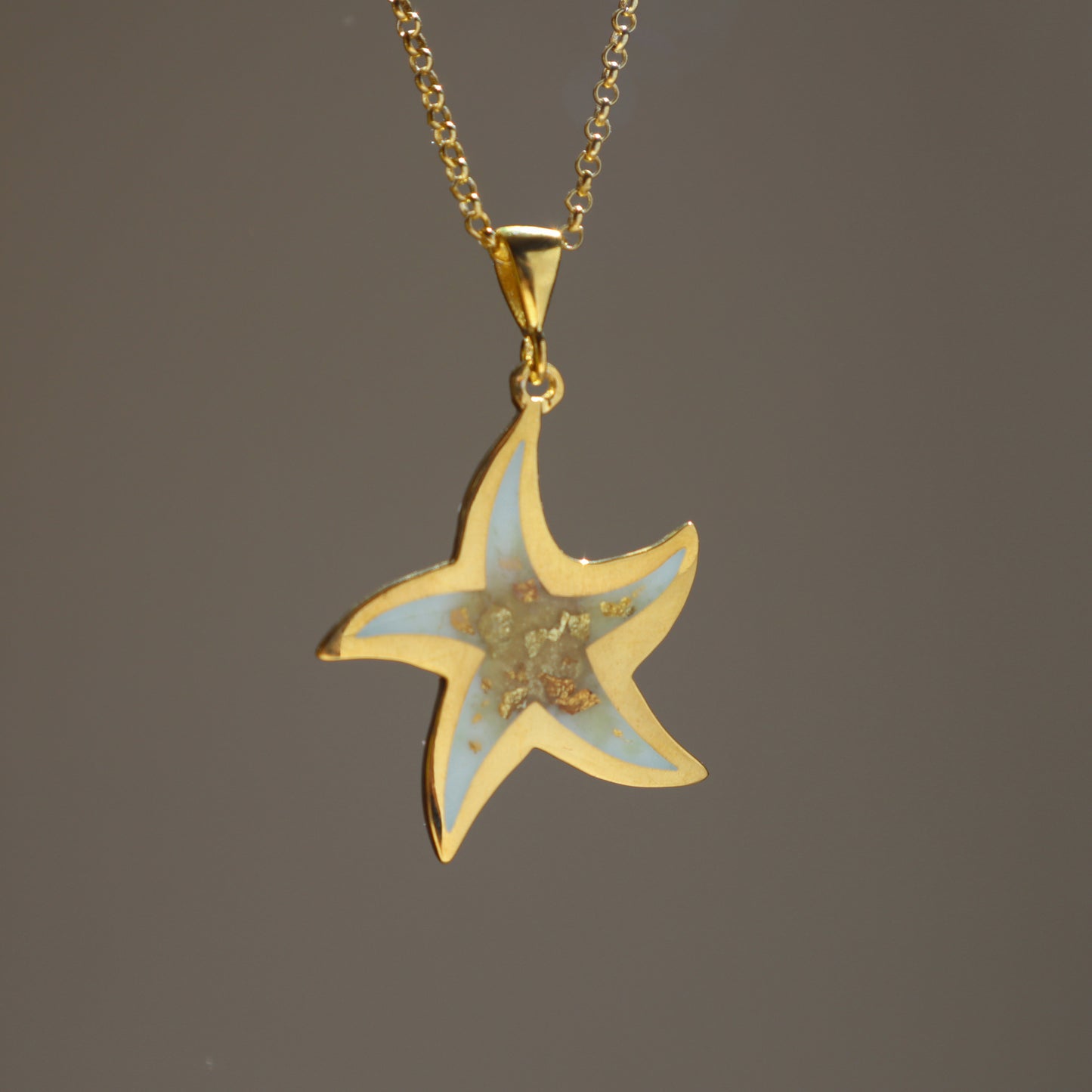 starfish pendant, handmade jewelry, georgia enamel