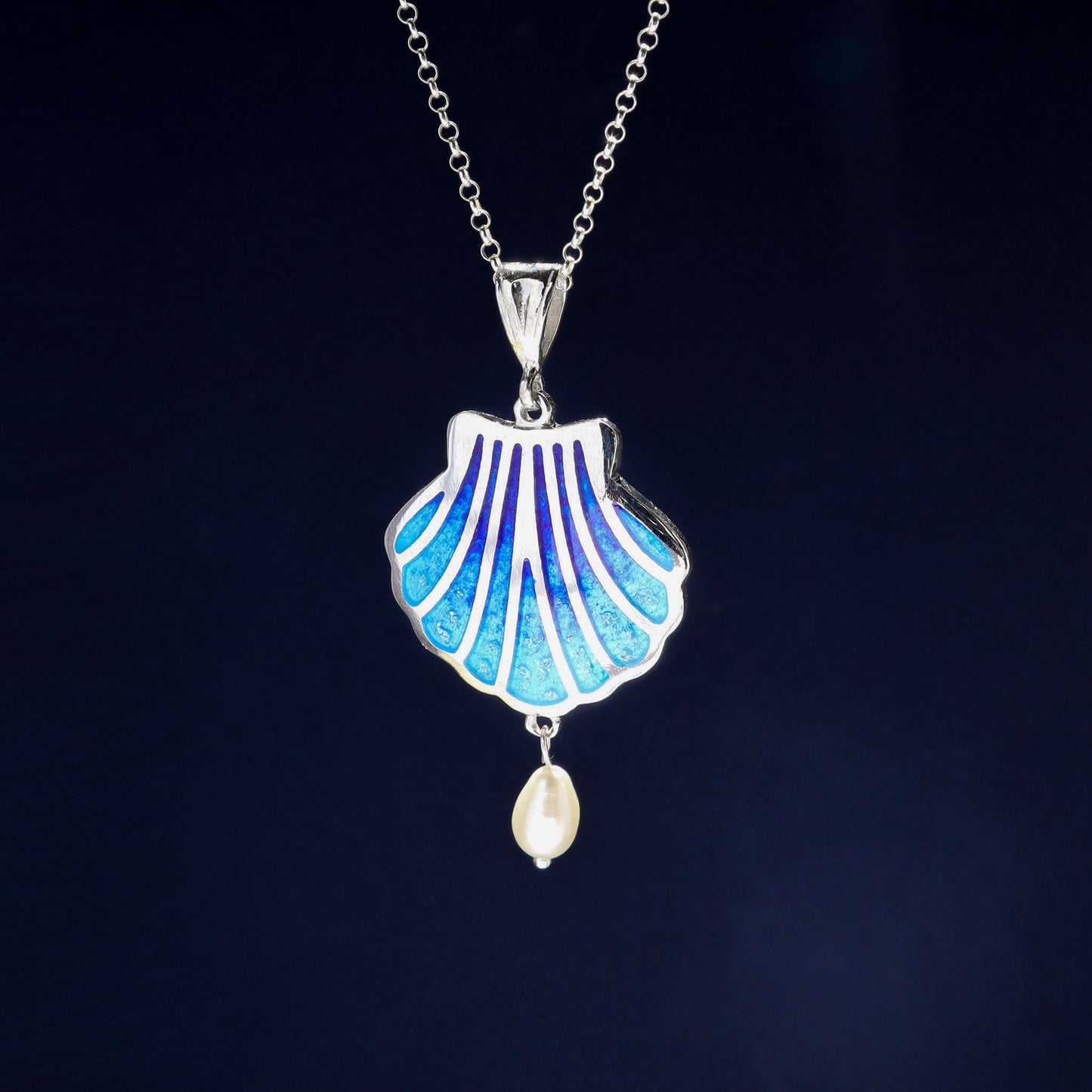 sterling silver pendant, georgian enamel, cloisonne jewelry