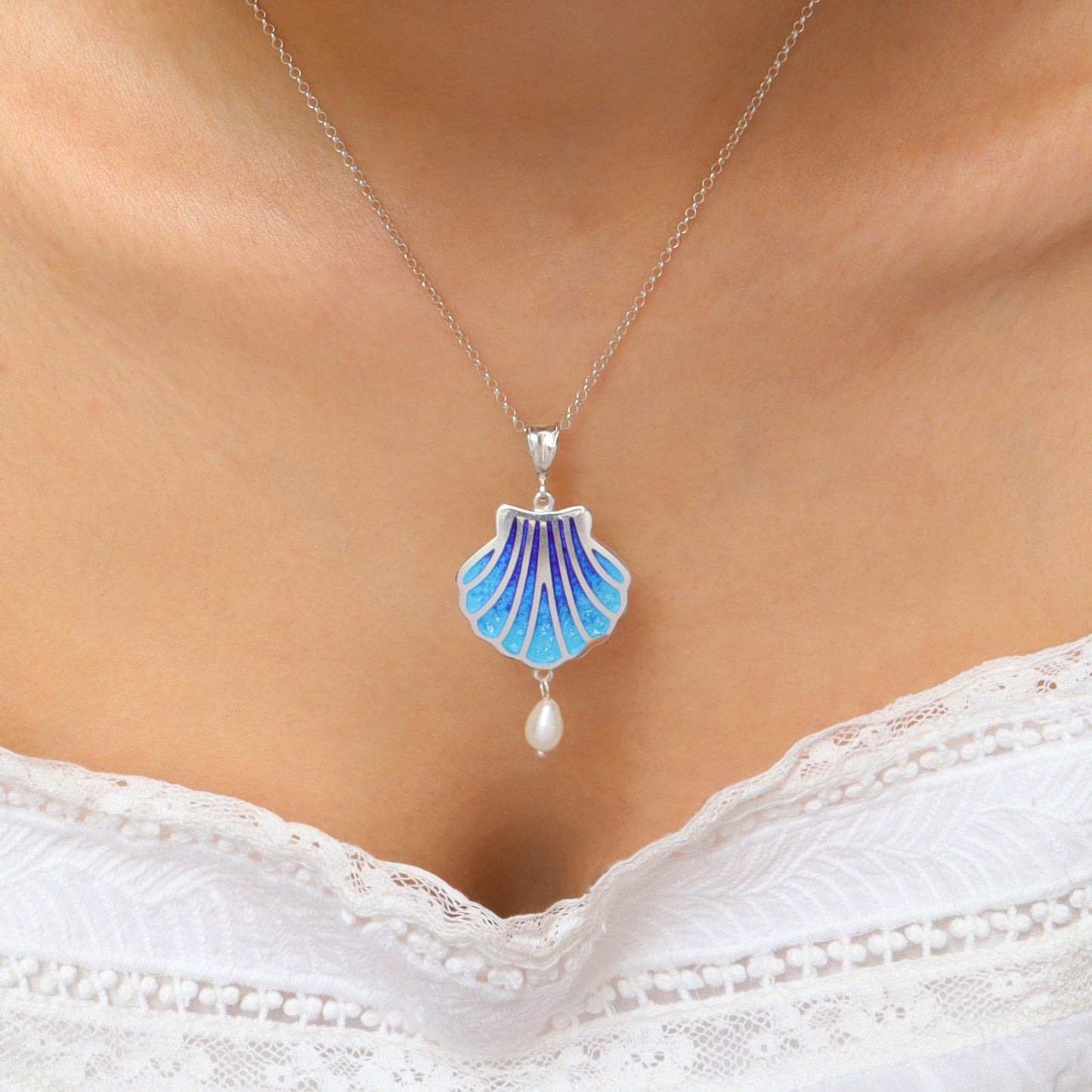 Silver Seashell Necklace