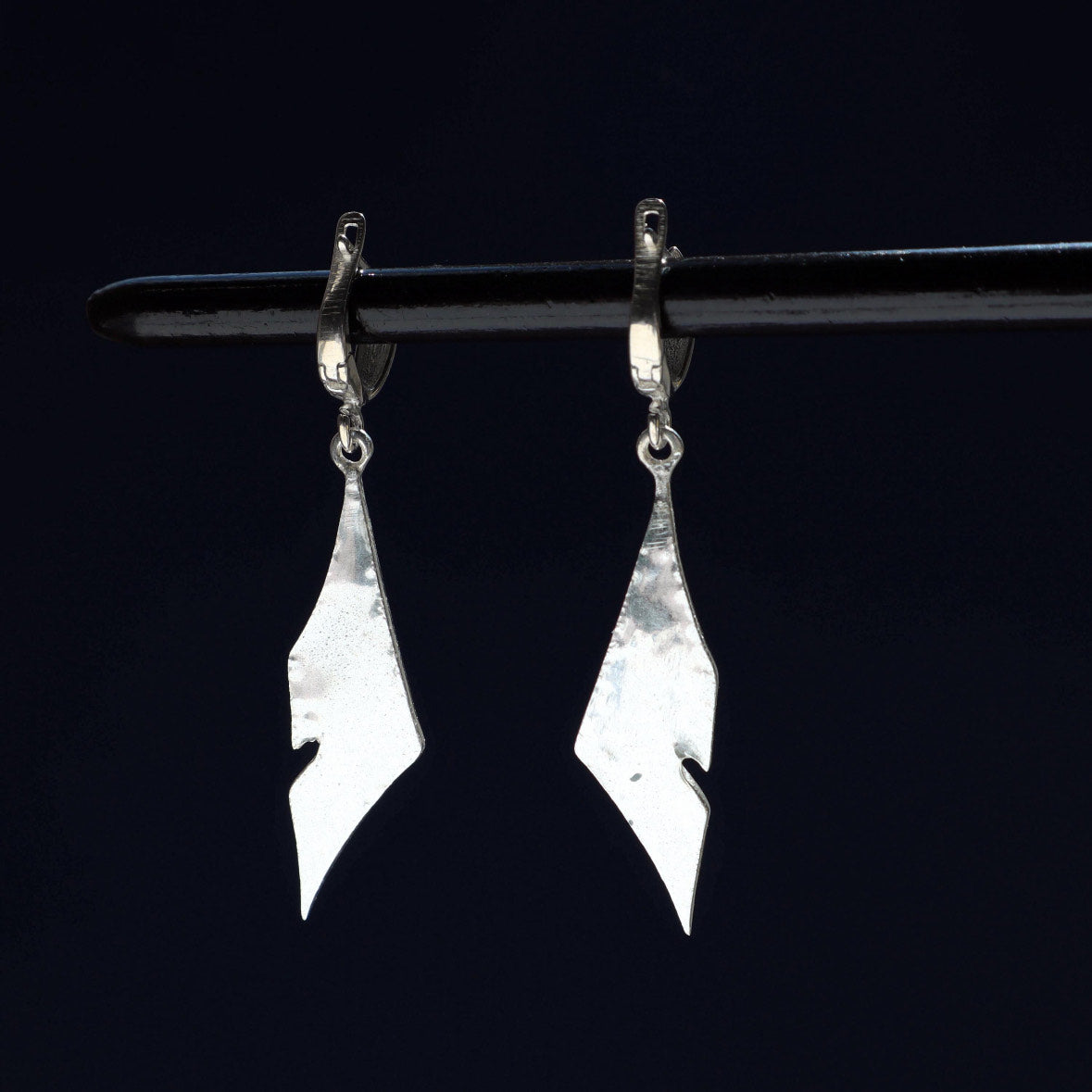 Modern Silver Cloisonne Earrings