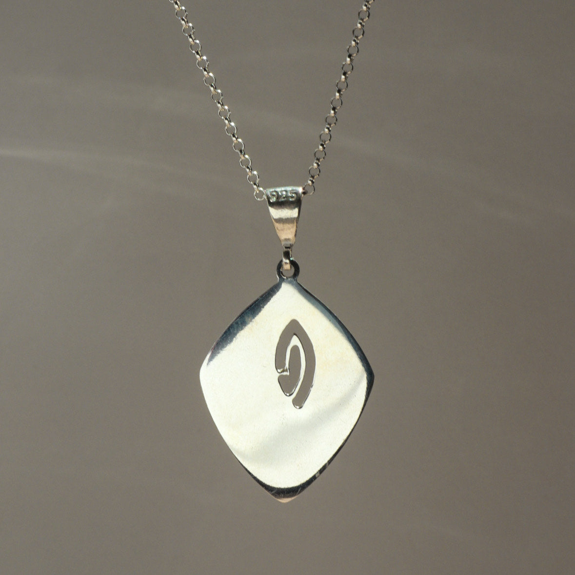 sterling silver 925 pendant necklace, georgian enamel neklace