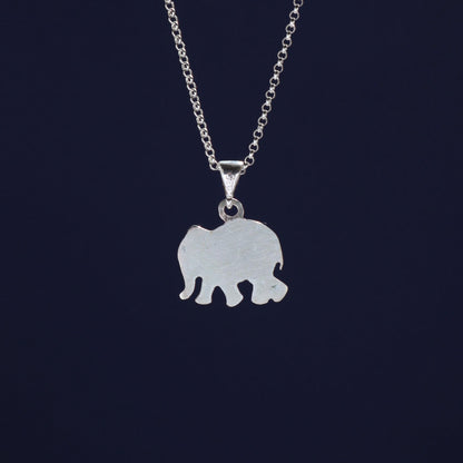 sterling silver elephant necklace