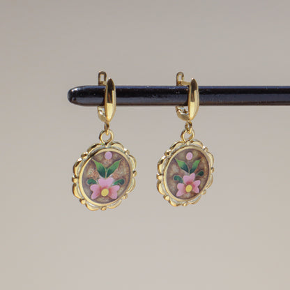 Floral Gold Earrings
