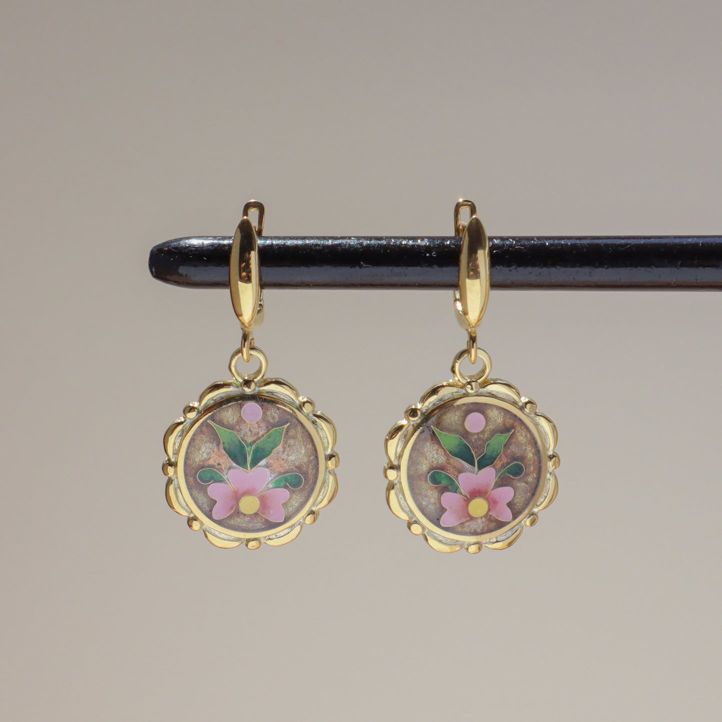 Floral Gold Earrings
