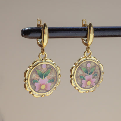 Floral Gold Earrings