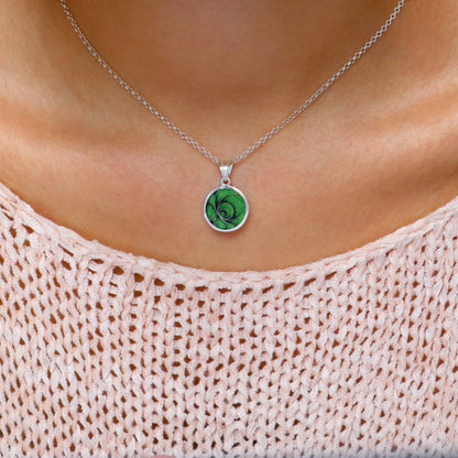 Georgian Green Enamel Pendant