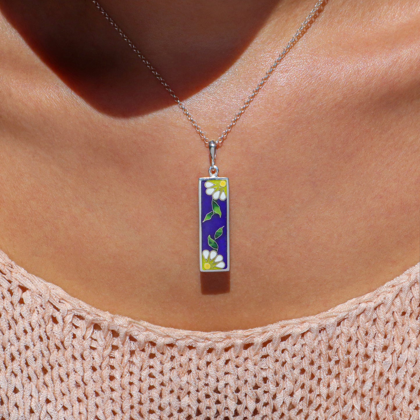 Daisy Cloisonné Earrings