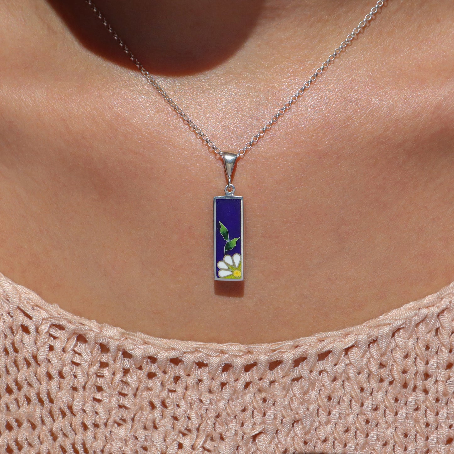 Daisy Cloisonné Earrings