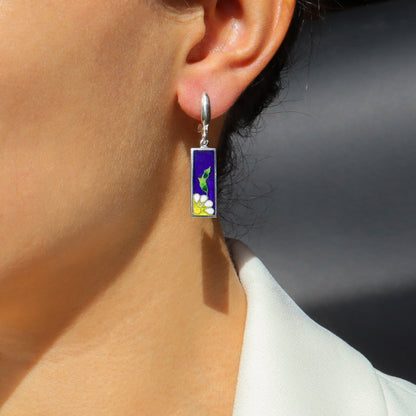 Daisy Cloisonné Earrings