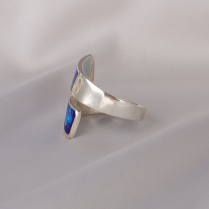 Blue Enamel Ring