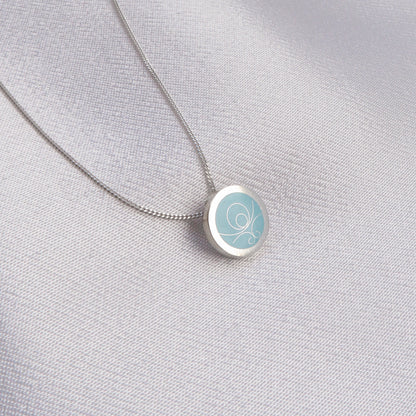 cloisonne enamel jewelry, handmade silver pendant