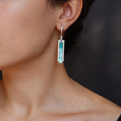 Tiffany Blue Enamel Earrings