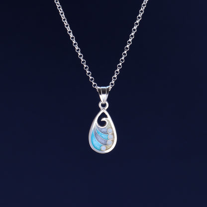 blue teardrop pendant
cloisonne pendant