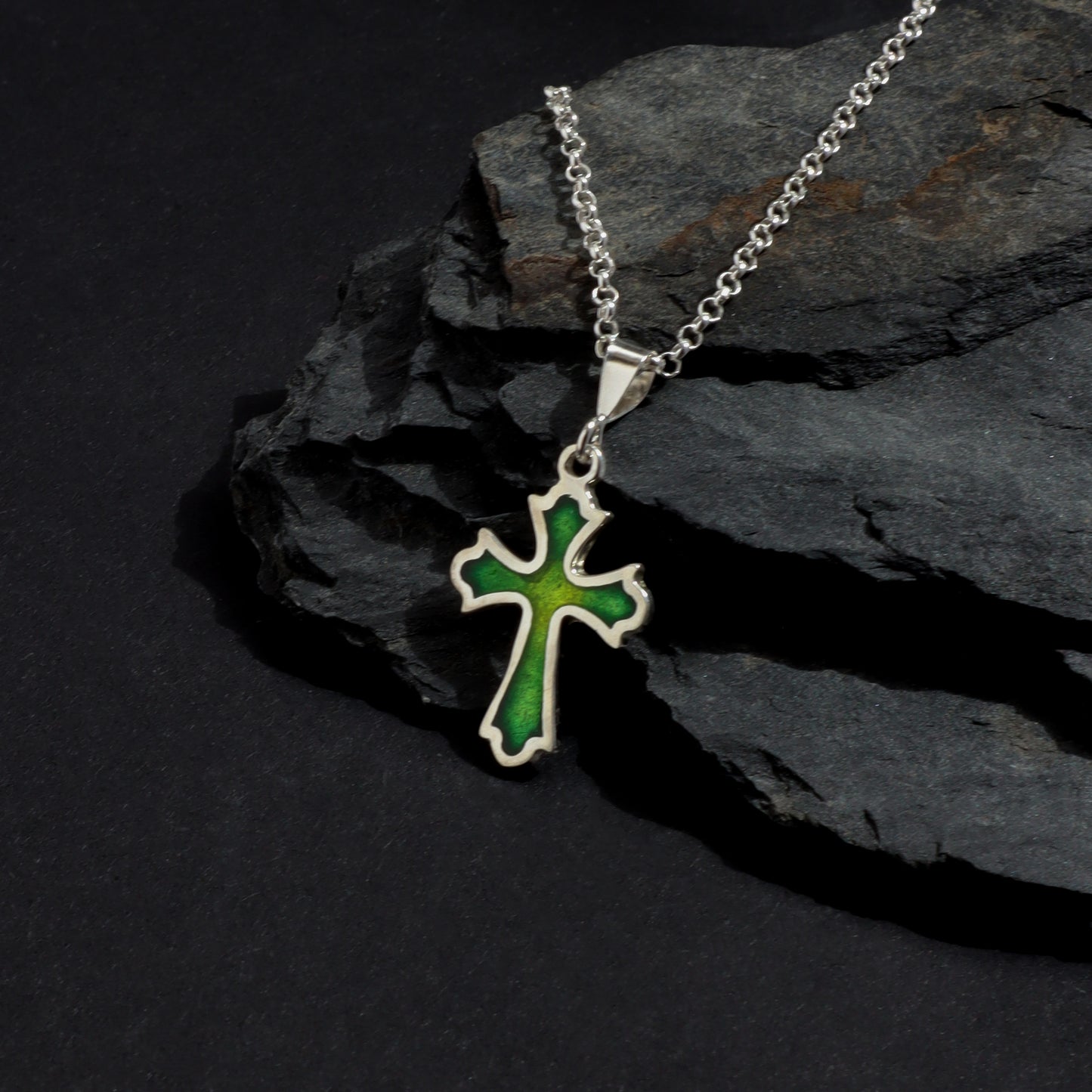 orthodox cross necklace, georgian enamel cross