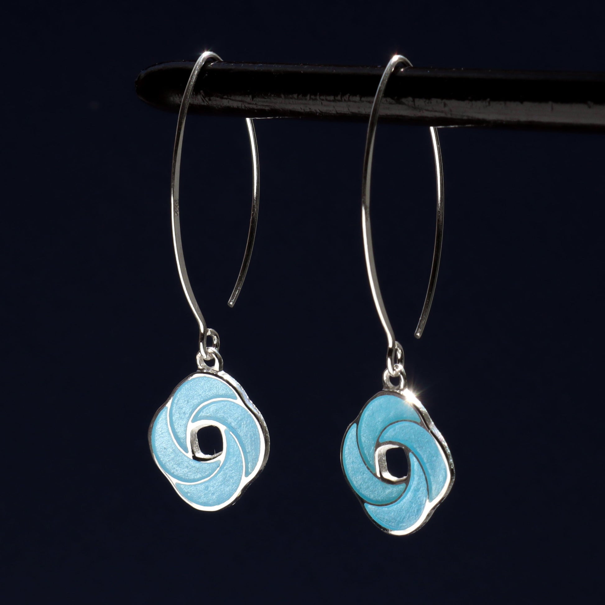 cloisonne hoop earrings, minankari tbilisi