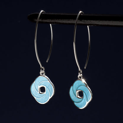 cloisonne hoop earrings, minankari tbilisi