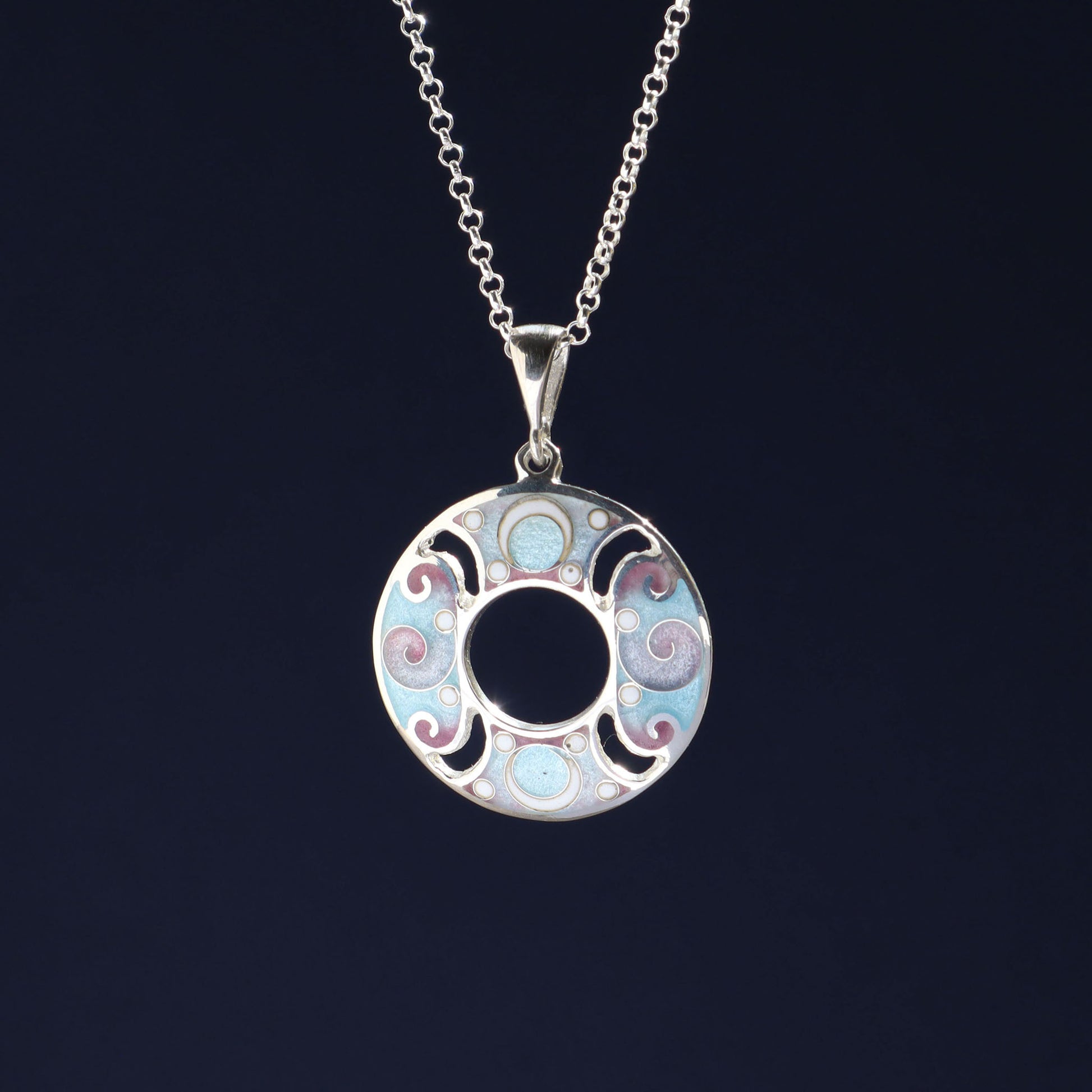 minankari tbilisi jewelry, handmade enamel necklace