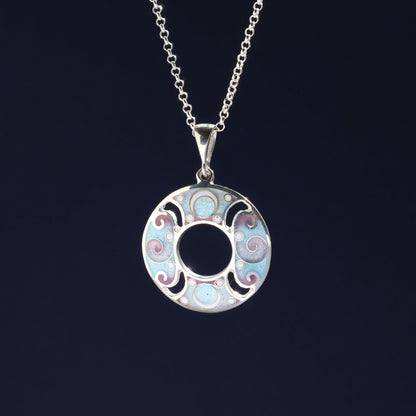 minankari tbilisi jewelry, handmade enamel necklace