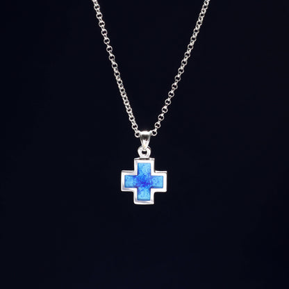 cross necklace for men, silver cross necklace