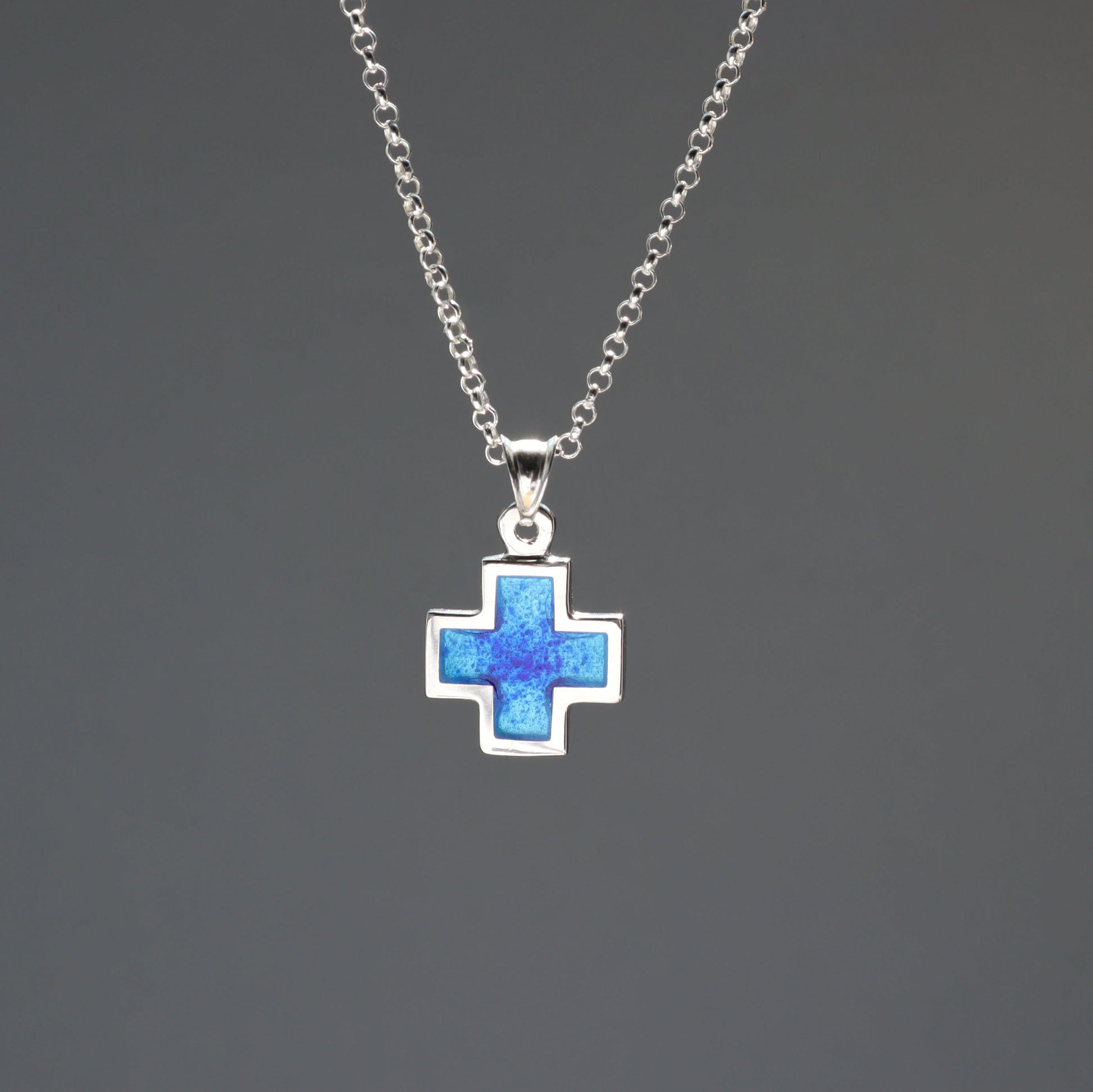 cross necklace for men, sterling silver cross necklace