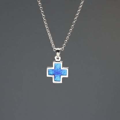 cross necklace for men, sterling silver cross necklace