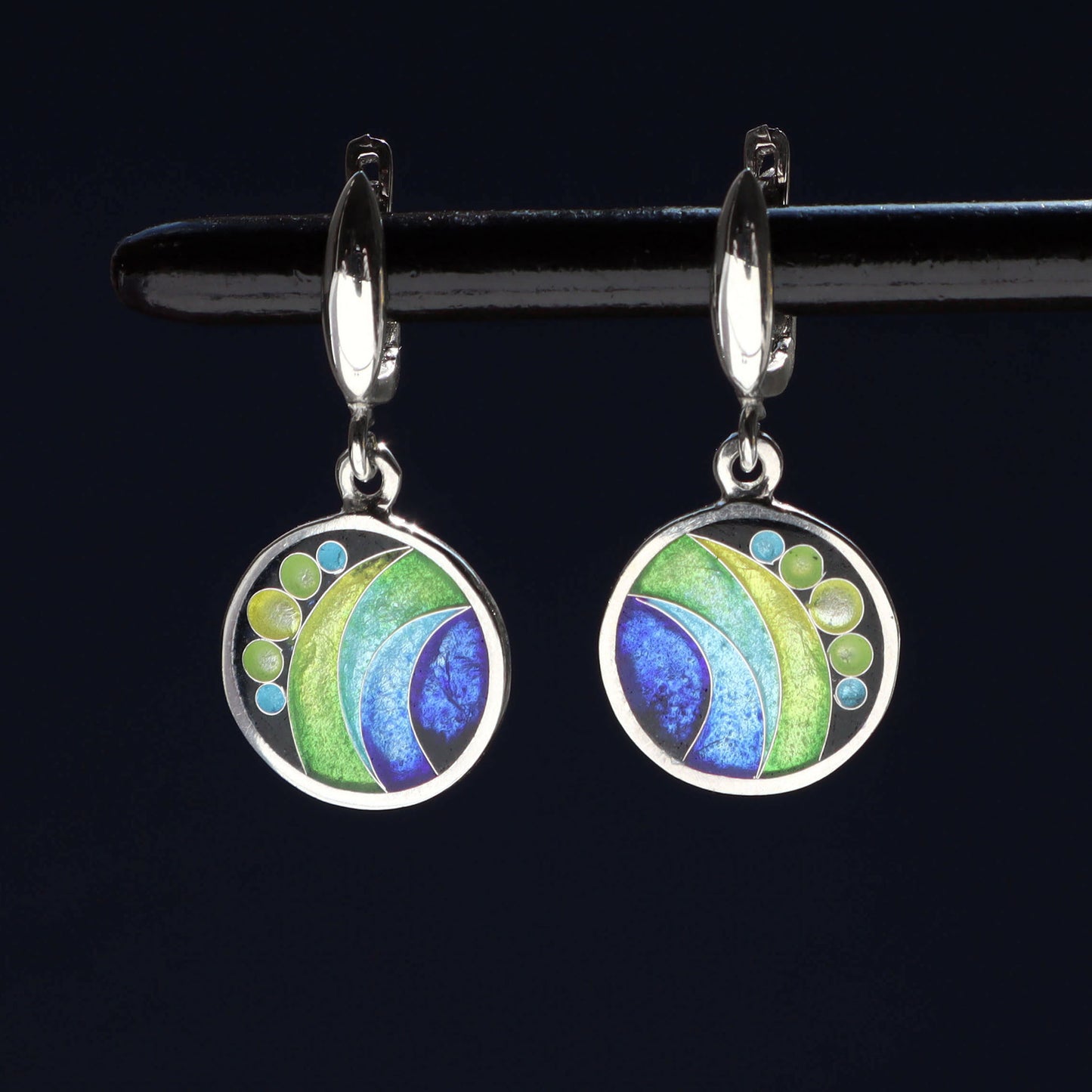 silver dangle earrings, minankari jewelry