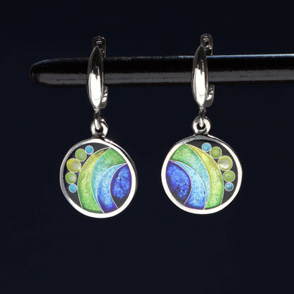 silver dangle earrings, minankari jewelry