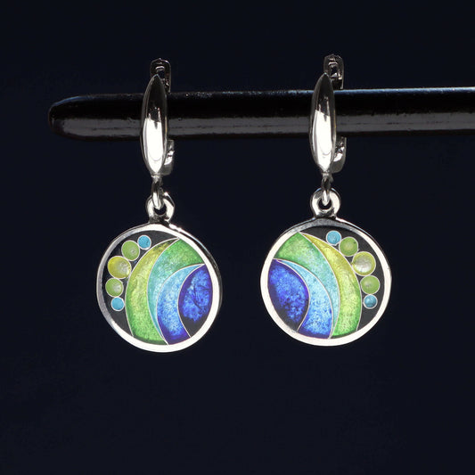 silver dangle earrings, minankari jewelry