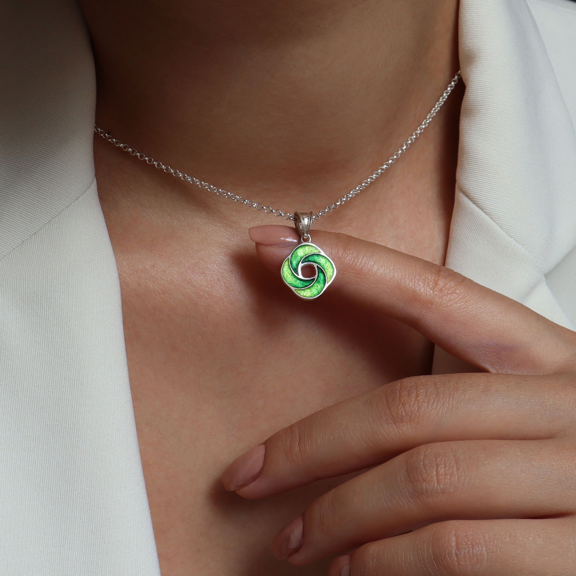 green enamel pendant, georgian enamel