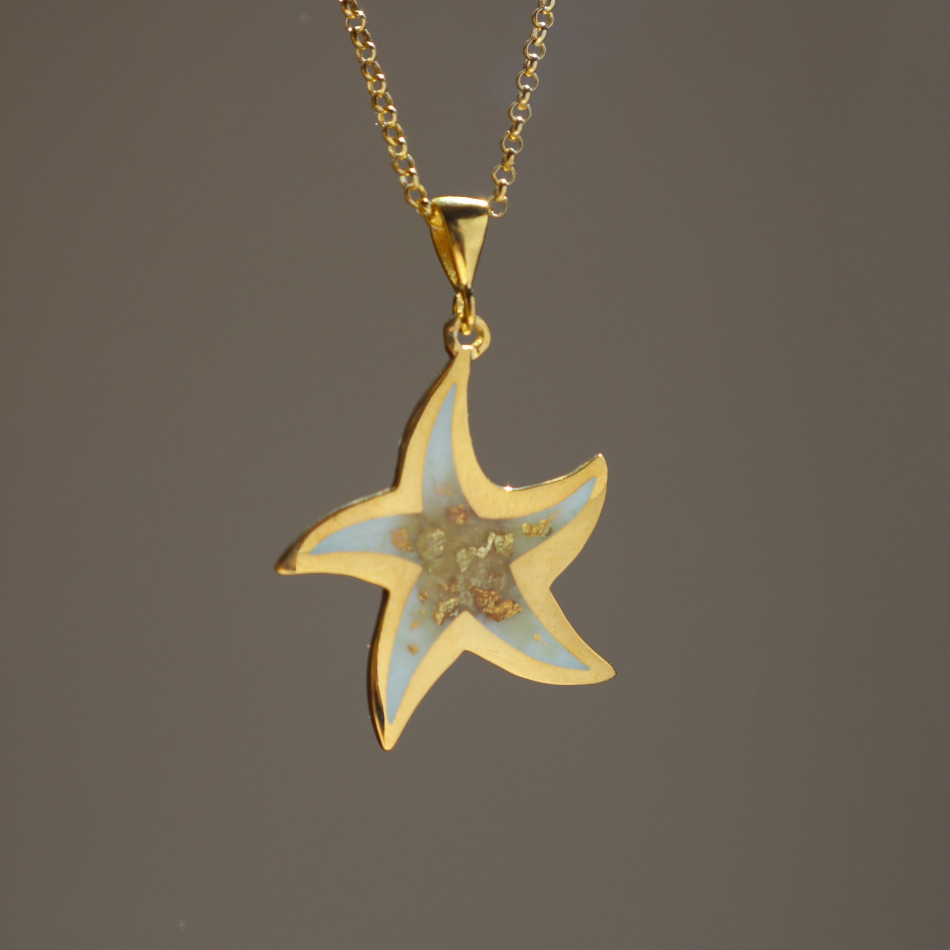 starfish pendant, handmade jewelry, georgia enamel