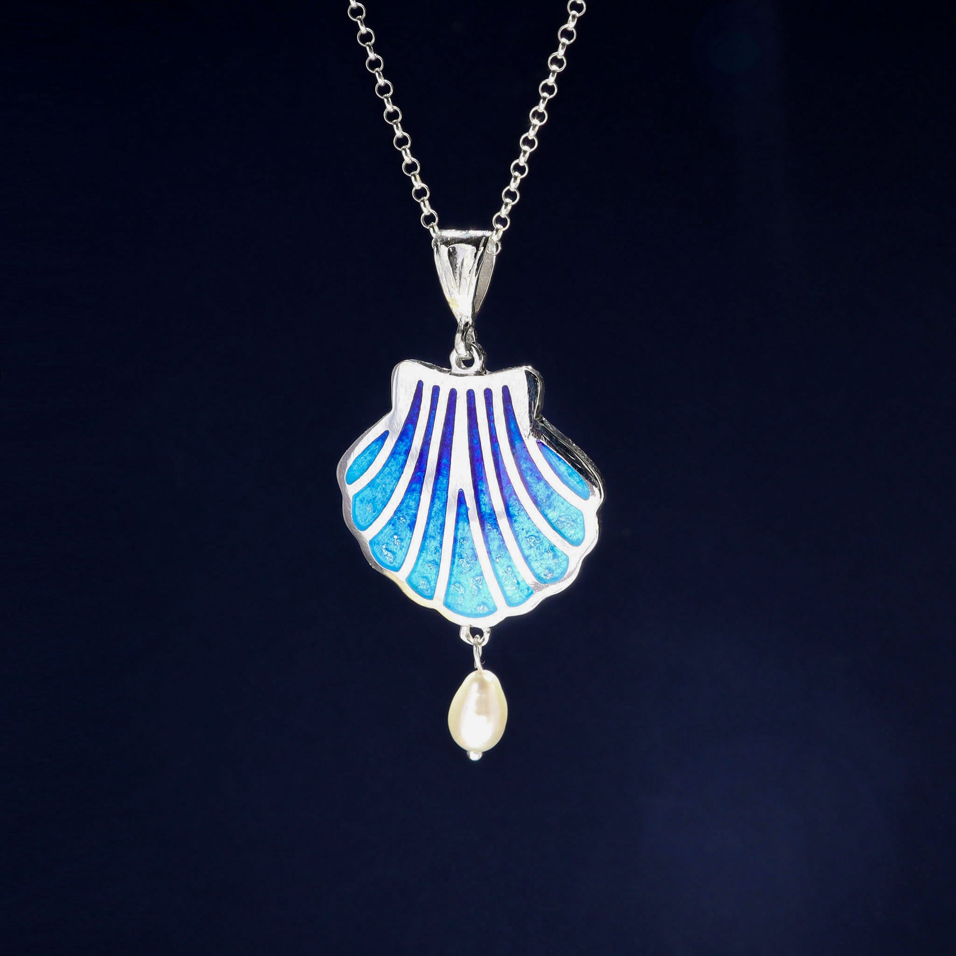 sterling silver pendant, georgian enamel, cloisonne jewelry