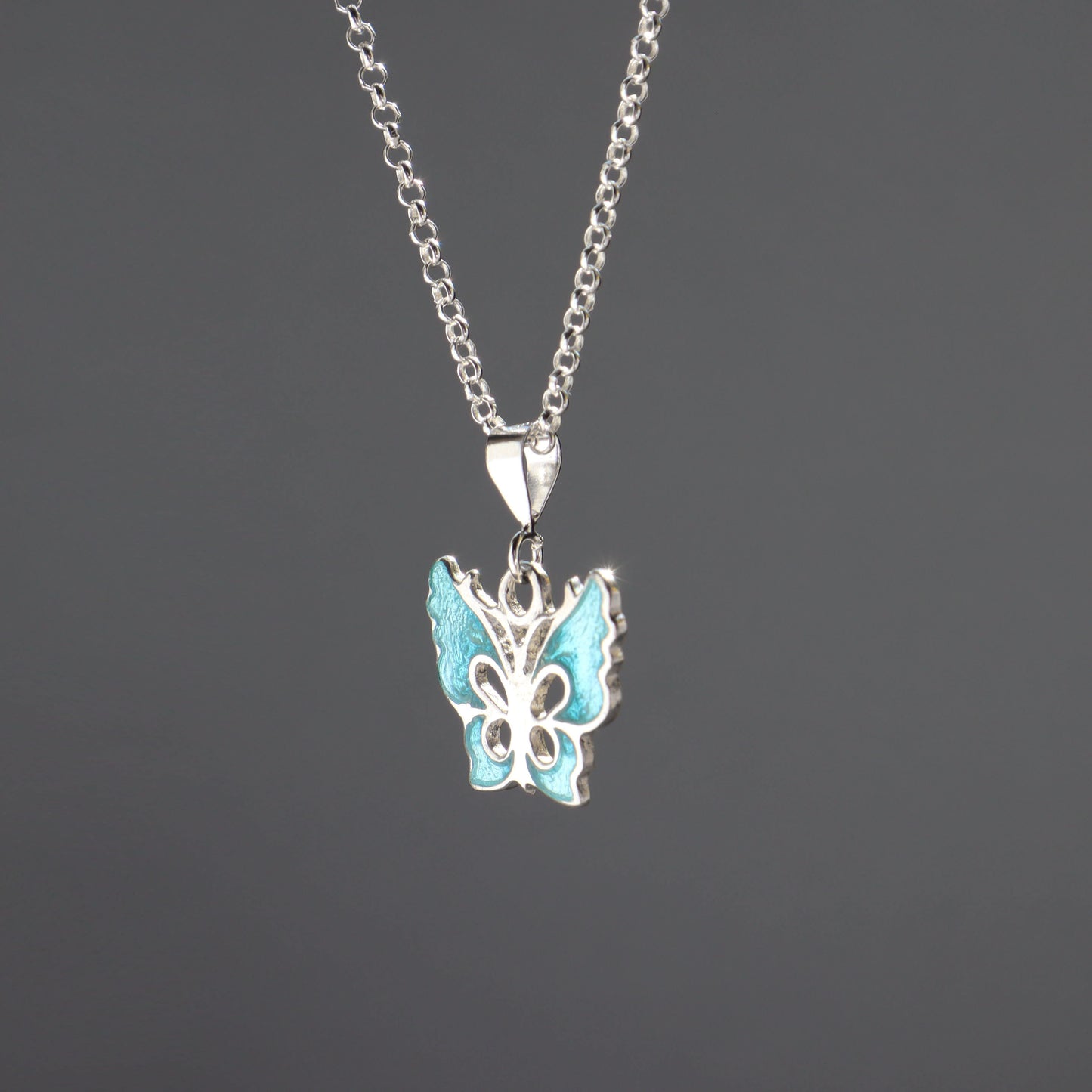 georgian enamel butterfly necklace