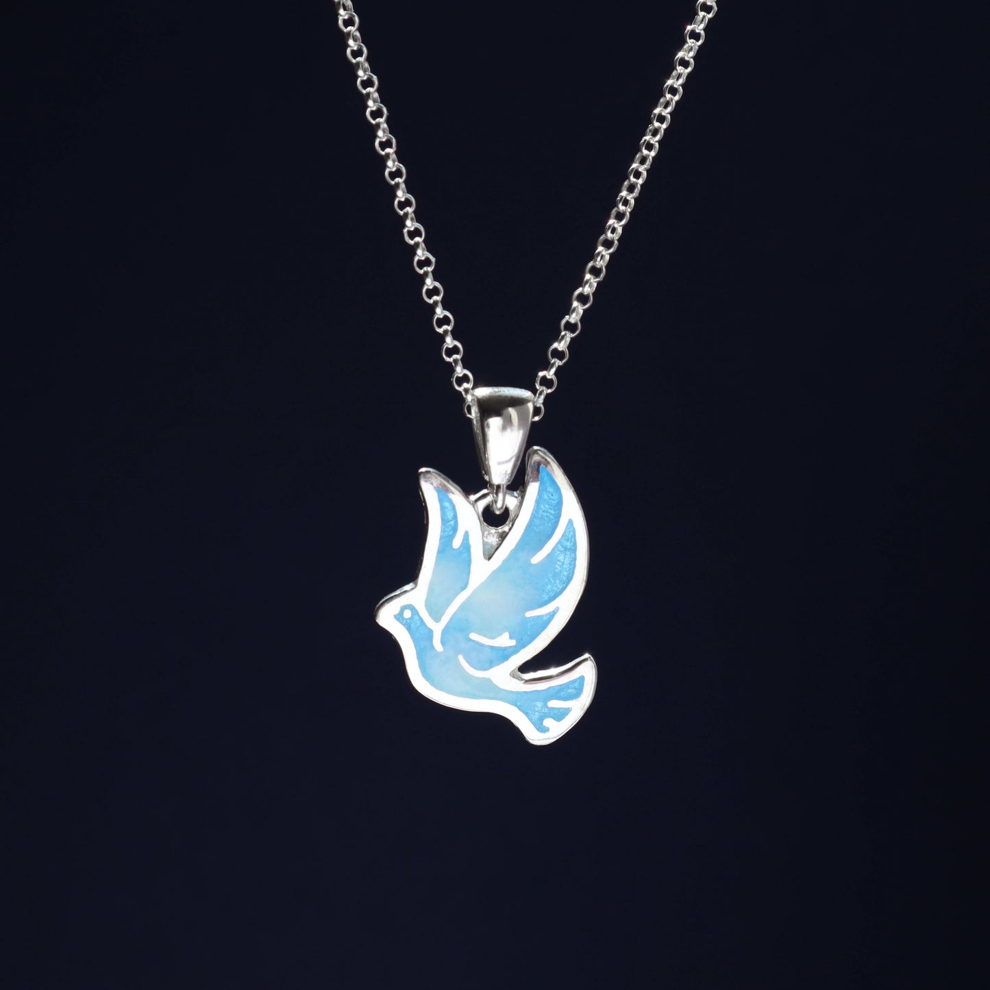 silver dove necklace