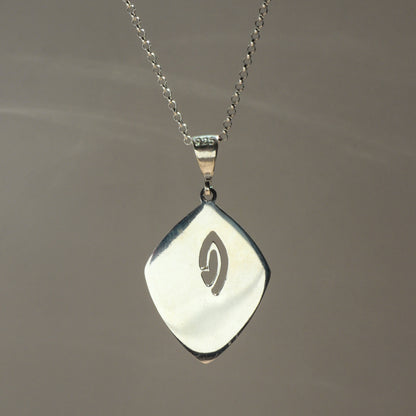 sterling silver 925 pendant necklace, georgian enamel neklace